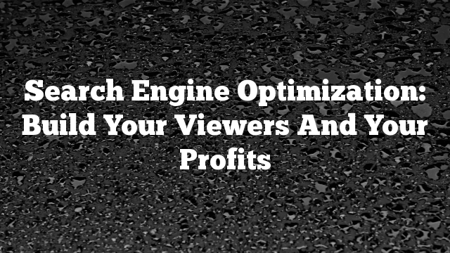 Search Engine Optimization: Build Your Viewers And Your Profits