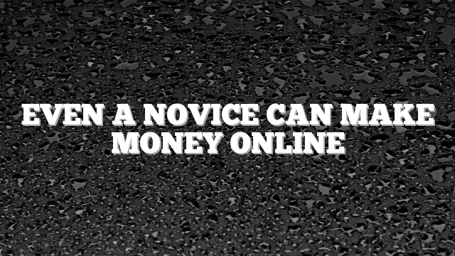 Even A Novice Can Make Money Online